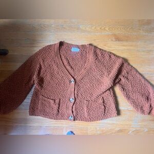 Zenana Outfitters Textured Knit Sweater - Rust